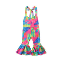 Load image into Gallery viewer, Kid Girl Tie-Dye Halter Neck Flared Pants Wholesale 87876930
