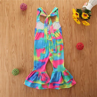 Load image into Gallery viewer, Kid Girl Tie-Dye Halter Neck Flared Pants Wholesale 87876930

