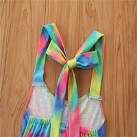 Load image into Gallery viewer, Kid Girl Tie-Dye Halter Neck Flared Pants Wholesale 87876930
