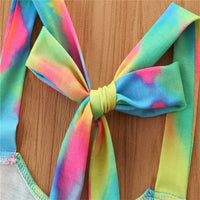 Load image into Gallery viewer, Kid Girl Tie-Dye Halter Neck Flared Pants Wholesale 87876930
