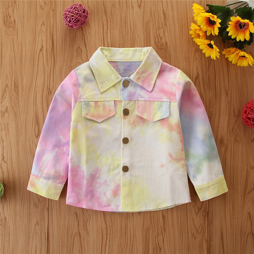 Baby Kid Girls Tie Dye Jackets Outwears Wholesale 67277013