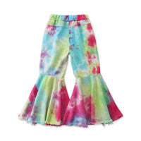 Load image into Gallery viewer, Kid Girl Tie Dye Ripped Flared Pants Wholesale 02307082
