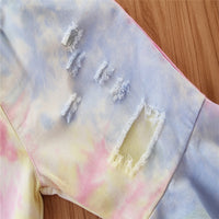 Load image into Gallery viewer, Kid Girl Tie Dye Ripped Flared Pants Wholesale 02307082

