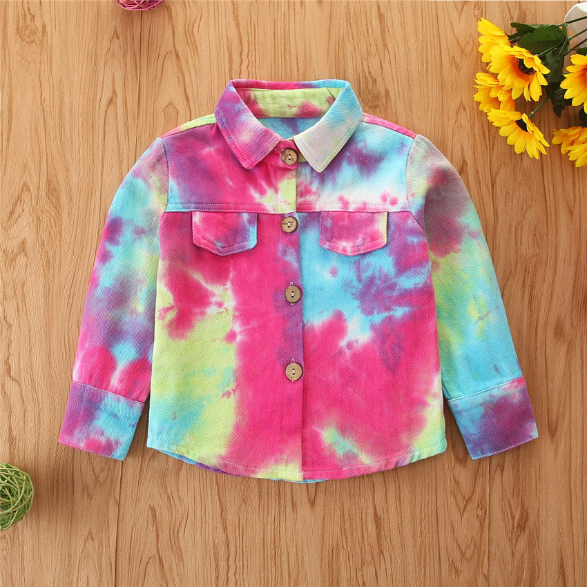 Baby Kid Girls Tie Dye Jackets Outwears Wholesale 56386982