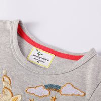 Load image into Gallery viewer, Baby Kid Girls Star Unicorn Embroidered Dresses Wholesale 24437371
