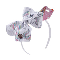 Load image into Gallery viewer, Kid Girl Unicorn Ribbon Bow Headbands Wholesale 29573388
