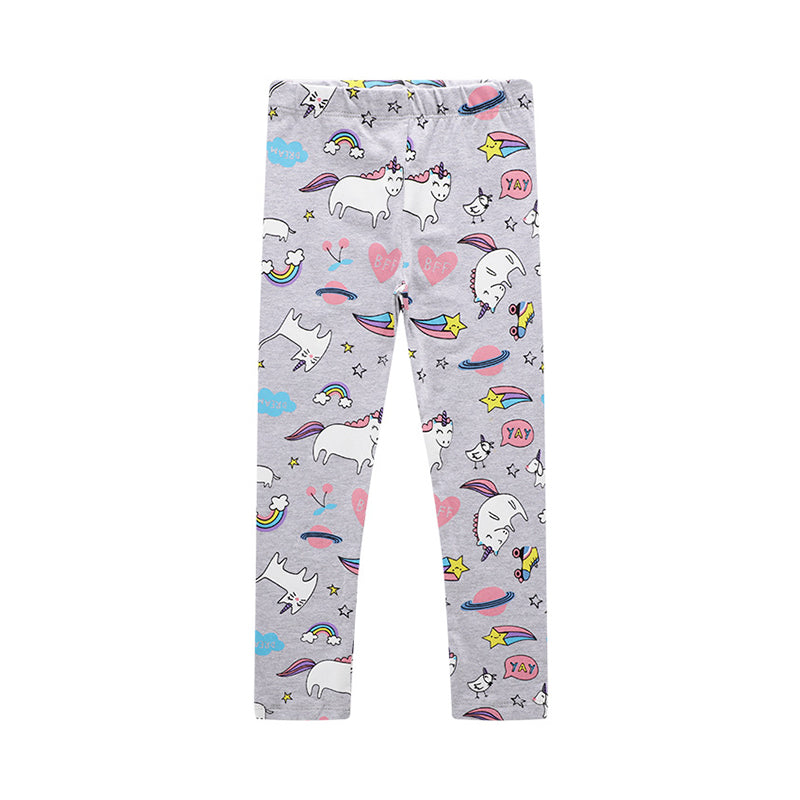 Baby Kid Girls Rainbow Cartoon Star Unicorn Print Pants Wholesale 38787609