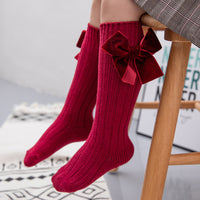 Load image into Gallery viewer, Kid Girl Velvet Bowknot High Top Socks Wholesale 38815816
