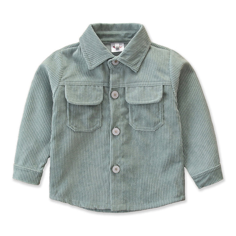Kid Solid Color Corduroy Jacket Wholesale 23012750