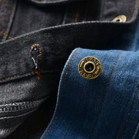 Load image into Gallery viewer, Little Boy Colorblock Fringed Denim Trucker Jacket Wholesale 83603157
