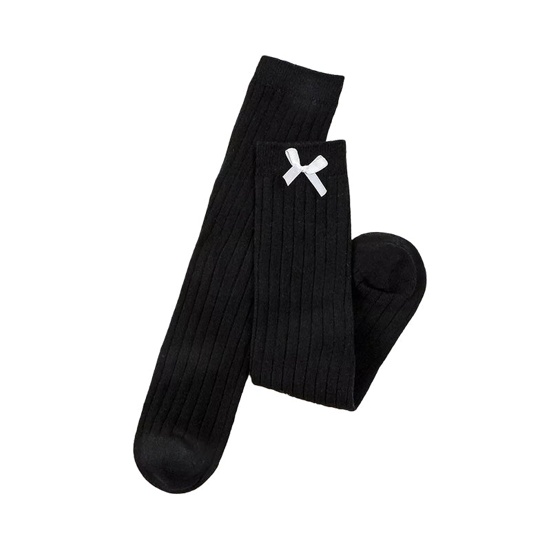 Little Girl Bow High Top Knit Socks Wholesale 83375971