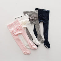 Load image into Gallery viewer, Little Girl Ruffle Decor Tights Wholesale 58425851
