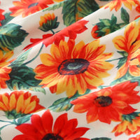 Load image into Gallery viewer, Little Girl Ruffled Hem Sunflower Graphic Dress Wholesale 93062463
