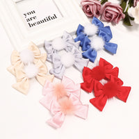 Load image into Gallery viewer, Little Girl Silk Pom Pom Hair Clip Wholesale 47493631
