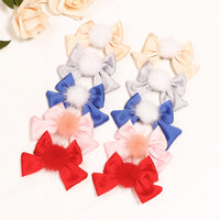 Load image into Gallery viewer, Little Girl Silk Pom Pom Hair Clip Wholesale 47493631
