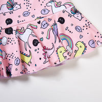 Load image into Gallery viewer, Little Girl Unicorn Print Off Shoulder Swimsuit Dress Wholesale 71292861
