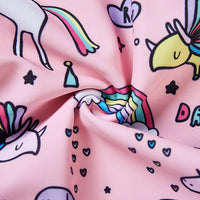 Load image into Gallery viewer, Little Girl Unicorn Print Off Shoulder Swimsuit Dress Wholesale 71292861
