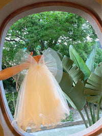 Load image into Gallery viewer, Little Girls Butterfly Mesh Cami Dress Wholesale 21513102
