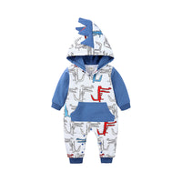 Load image into Gallery viewer, Lovely Baby Girl Unicorn Print Hoodie Jumpsuit Wholesale 55236460
