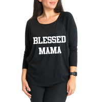 Load image into Gallery viewer, Maternity BLESSED MAMA Nursing Top Wholesale 31035346
