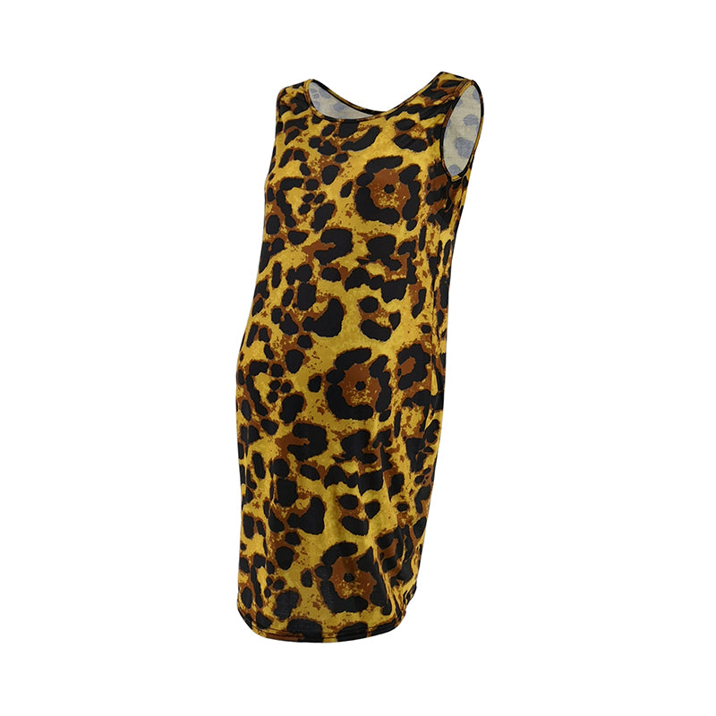 Maternity Leopard Tank Dress Wholesale 46783380