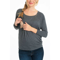Load image into Gallery viewer, Maternity Round Neck Nursing Top Wholesale 56745367
