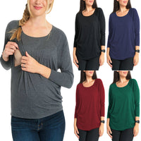 Load image into Gallery viewer, Maternity Round Neck Nursing Top Wholesale 56745367

