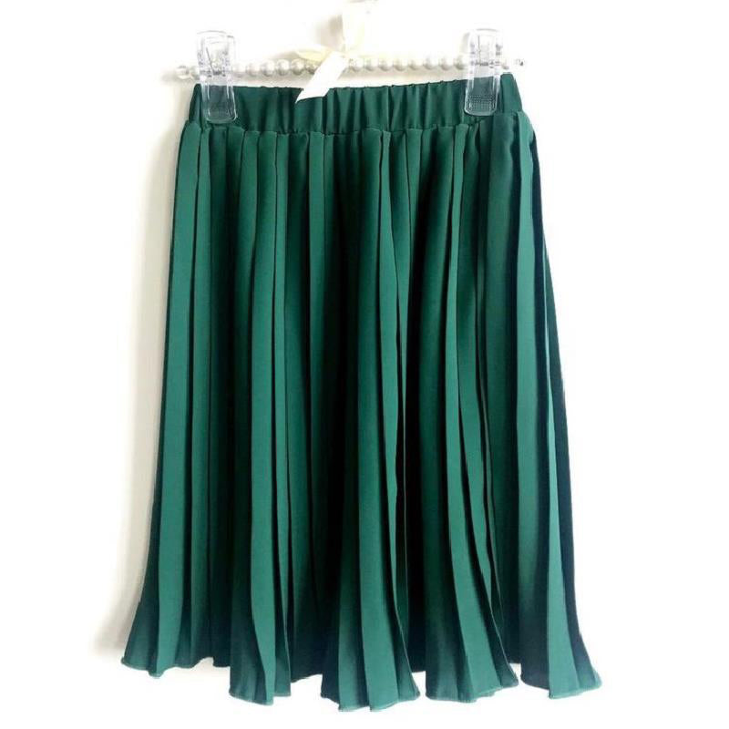 Mommy And Daughter Solid Color Pleated Skirt Wholesale 91094883