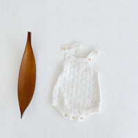 Load image into Gallery viewer, Baby Girls Solid Color Crochet Rompers Wholesale 211116280
