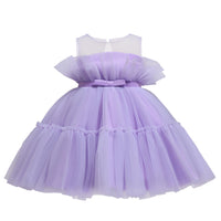 Load image into Gallery viewer, Baby Kid Girls Solid Color Bow Dressy Dresses Princess Dresses Wholesale 230302112
