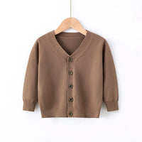 Load image into Gallery viewer, Baby Kid Unisex Solid Color Cardigan Knitwear Wholesale 221130169
