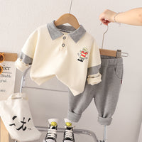 Load image into Gallery viewer, 2 Pieces Set Baby Kid Unisex Cartoon Print Polo Shirts And Pants Wholesale 221130211
