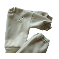 Load image into Gallery viewer, 2 Pieces Set Baby Kid Unisex Flower Fruit Embroidered Hoodies Swearshirts And Solid Color Pants Wholesale 23011091
