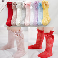 Load image into Gallery viewer, Baby Girls Solid Color Bow Accessories Socks Wholesale 22030245
