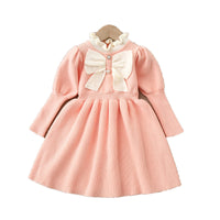 Load image into Gallery viewer, Baby Kid Girls Solid Color Bow Dresses Wholesale 220819501
