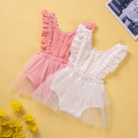 Load image into Gallery viewer, Baby Girls Solid Color Rompers Wholesale 230213428
