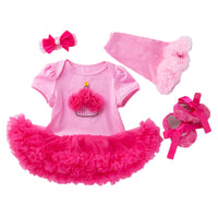 Load image into Gallery viewer, Baby Girls Cartoon Embroidered Alphabet Dresses Wholesale 22052401
