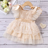 Load image into Gallery viewer, Baby Girls Solid Color Dresses Wholesale 220620548
