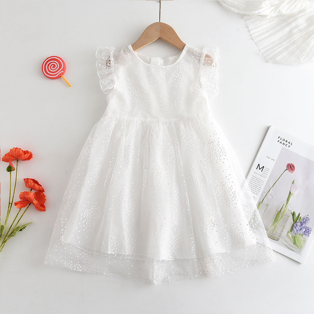 Baby Kid Girls Solid Color Wings Dresses Wholesale 230103563