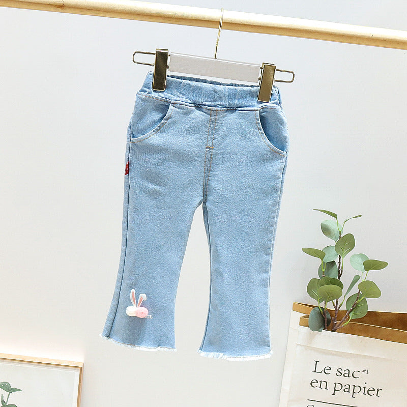 Baby Kid Girls Cartoon Jeans Wholesale 23010582