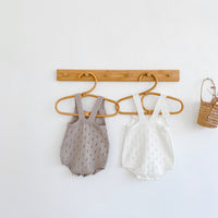 Load image into Gallery viewer, Baby Girls Solid Color Crochet Rompers Wholesale 211116280
