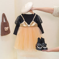 Load image into Gallery viewer, Baby Kid Girls Color-blocking Dresses Wholesale 230105754
