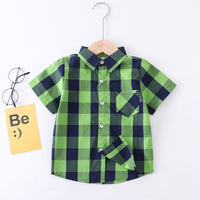 Load image into Gallery viewer, Baby Kid Boys Checked Shirts Wholesale 23030302
