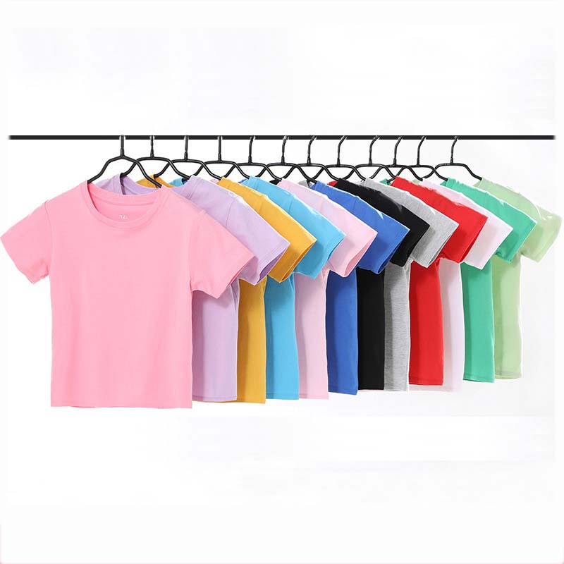 Baby Kid Big Kid Unisex Solid Color T-Shirts Wholesale 220610115