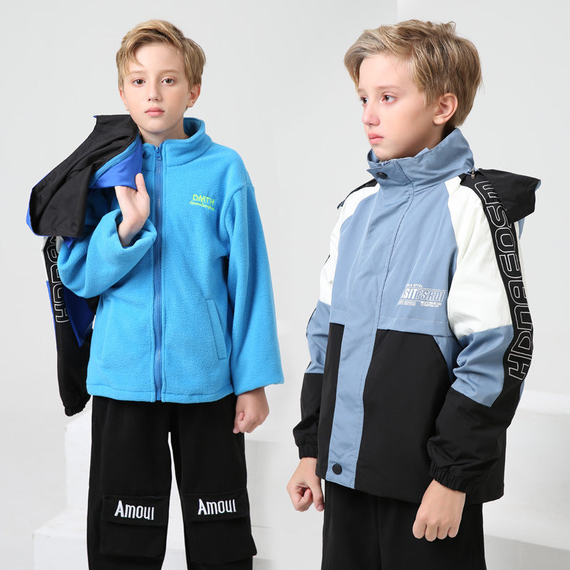 Kid Big Kid Boys Color-blocking Jackets And Solid Color Outwears Wholesale 220829491