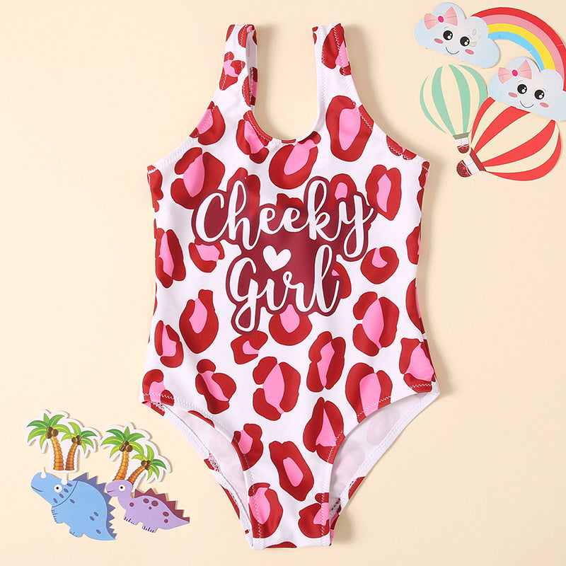 One Piece Leopard Cheeky Girl Swimsuits Wholesale 37842440