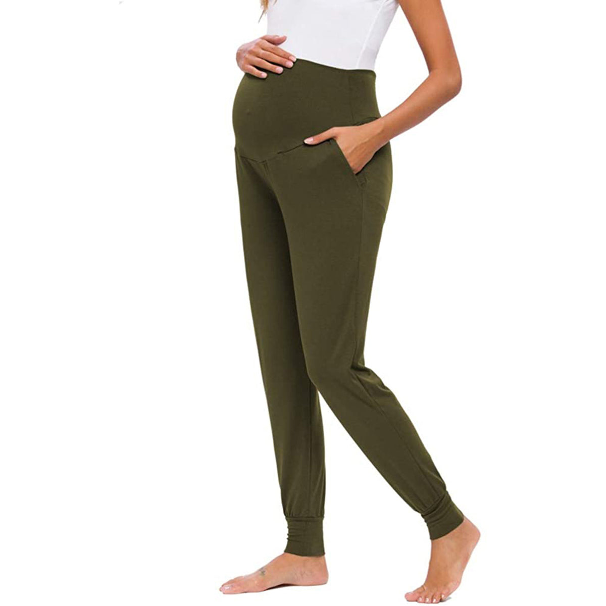 Pure Color Maternity Casual Pants Wholesale 41811488