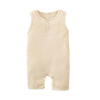 Load image into Gallery viewer, Solid Color Infant Ribbed Romper Wholesale 61402666
