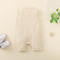 Load image into Gallery viewer, Solid Color Infant Ribbed Romper Wholesale 61402666
