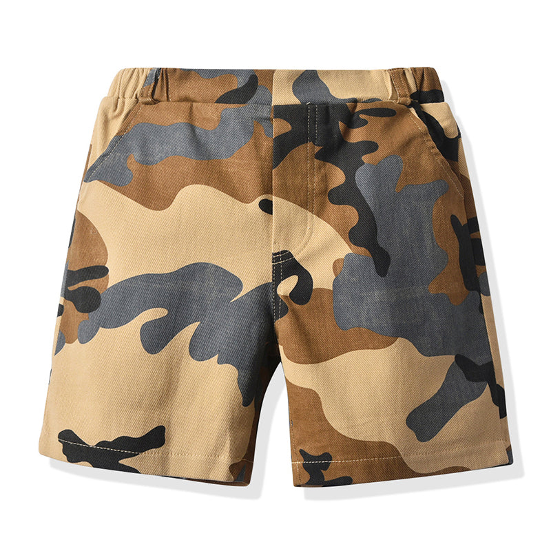 Summer Kid Boy Pull-on Camouflage Shorts Wholesale 77384259